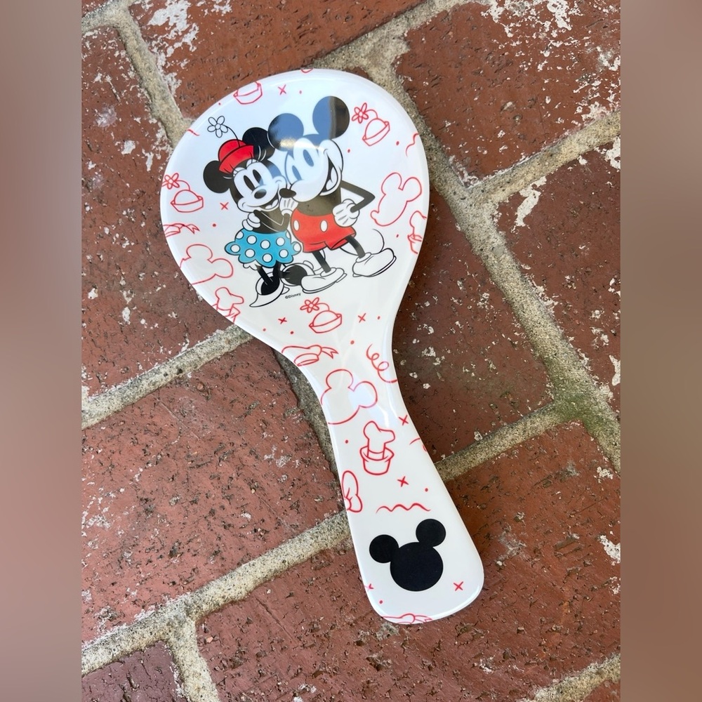 DISNEY MICKEY & MINNIE MOUSE 10"  MELAMINE SPOON REST KITCHEN COOKING DECOR